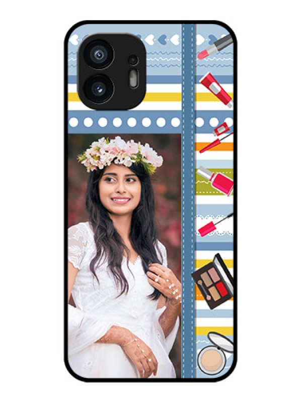Custom Nothing Phone 2 Custom Metal Phone Case - Makeup Icons Design