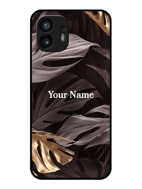 Custom Nothing Phone 2 Custom Metal Phone Case - Wild Leaves Digital Paint Design
