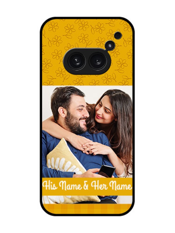 Custom Nothing Phone 2A Plus Custom Metal Phone CaseYellow Floral Design