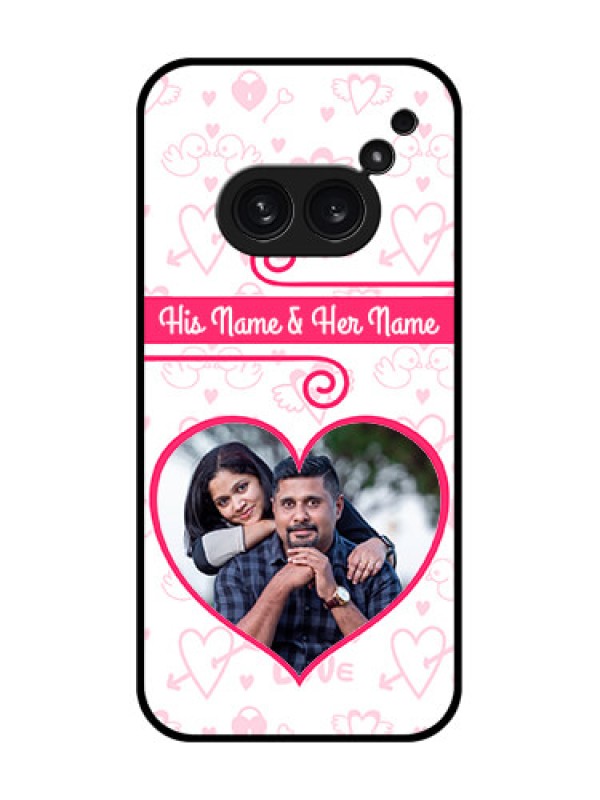 Custom Nothing Phone 2A Plus Custom Metal Phone CaseHeart Shape Love Design