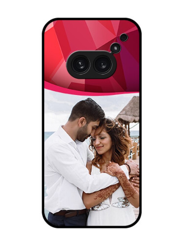 Custom Nothing Phone 2A Plus Custom Metal Phone CaseRed Abstract Design