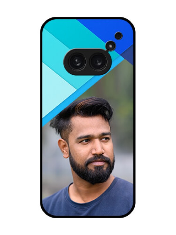 Custom Nothing Phone 2A Plus Custom Metal Phone CaseBlue Pattern Design