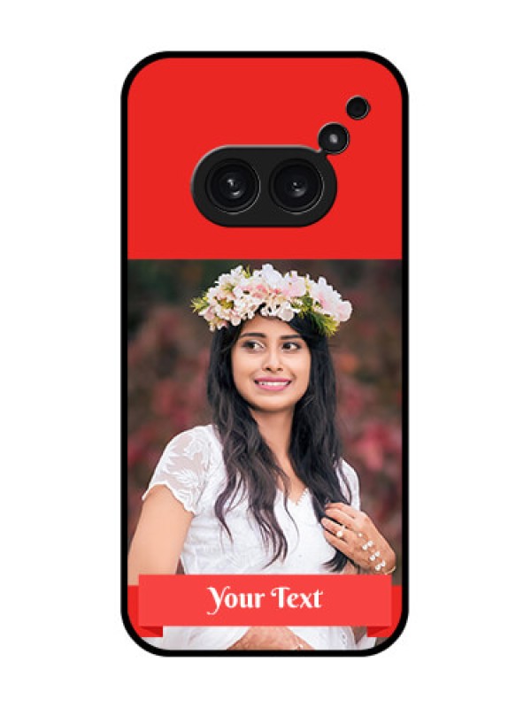 Custom Nothing Phone 2A Plus Custom Metal Phone CaseSimple Red Color Design