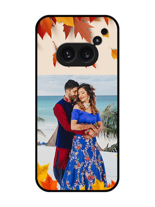 Custom Nothing Phone 2A Plus Custom Metal Phone CaseAutumn Maple Leaves Design