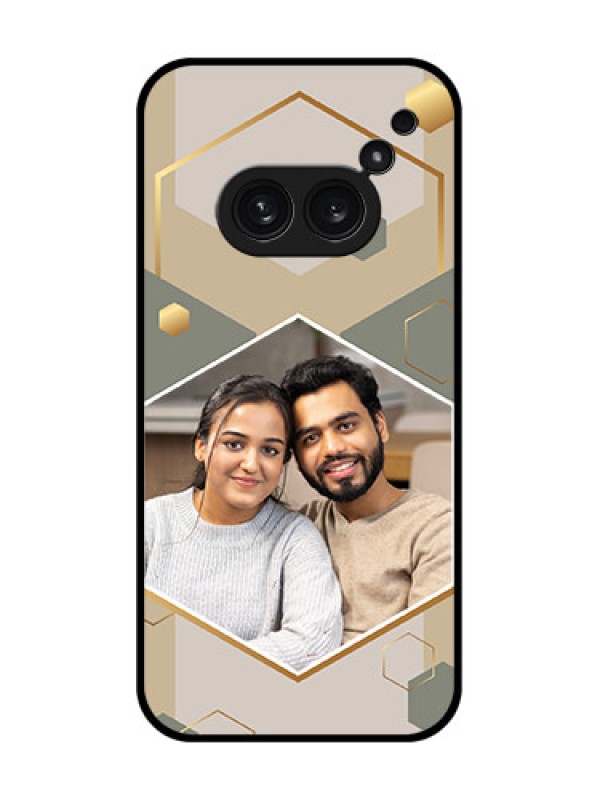 Custom Nothing Phone 2A Plus Custom Metal Phone CaseStylish Hexagon Pattern Design
