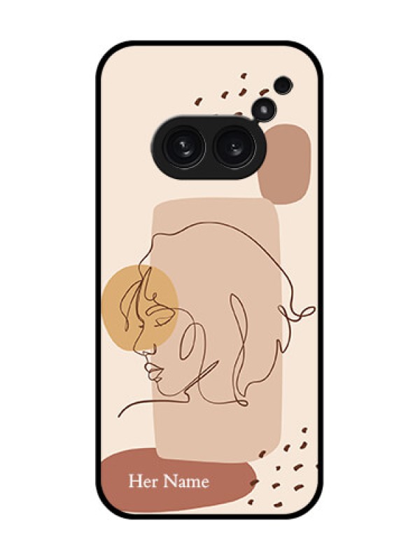 Custom Nothing Phone 2A Plus Custom Metal Phone CaseCalm Woman Line Art Design