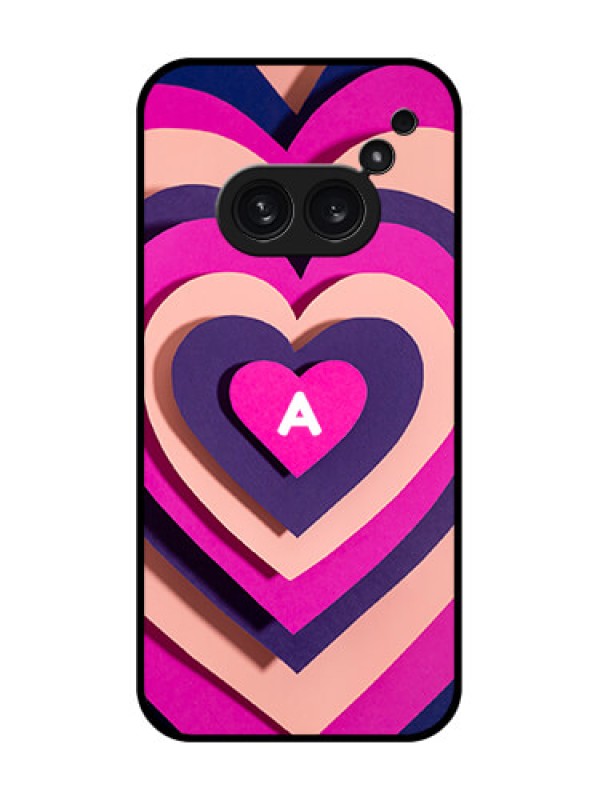 Custom Nothing Phone 2A Plus Custom Metal Phone CaseCute Heart Pattern Design