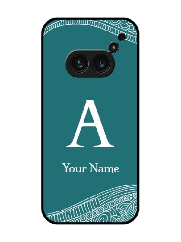 Custom Nothing Phone 2A Plus Custom Metal Phone CaseLine Art Pattern With Custom Name Design