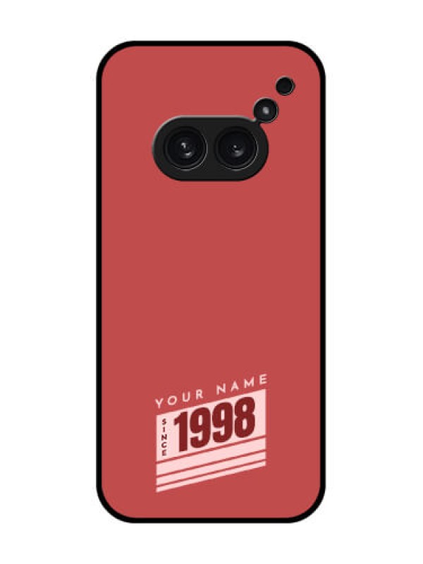 Custom Nothing Phone 2A Plus Custom Metal Phone CaseRed Custom Year Of Birth Design