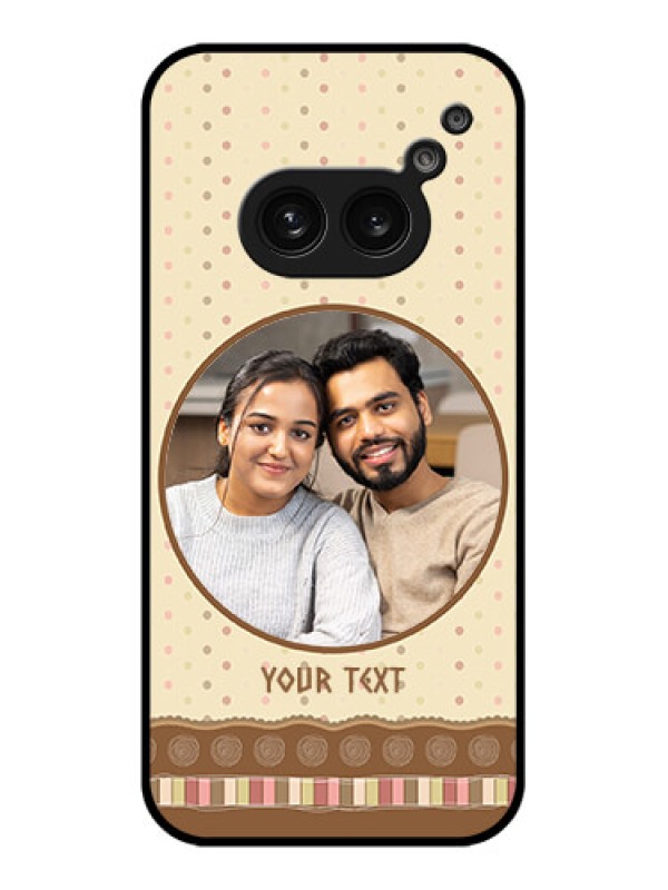Custom Nothing Phone 2A Custom Metal Phone Case - Brown Dotted Mobile Case Design