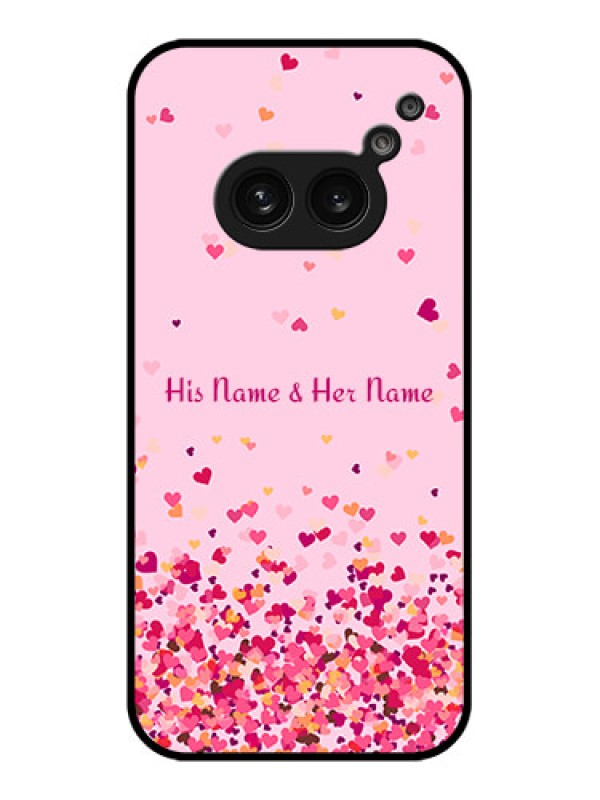 Custom Nothing Phone 2A Custom Metal Phone Case - Floating Hearts Design