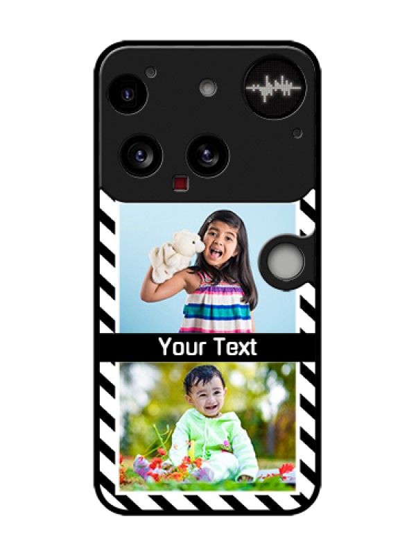 Custom Nothing Phone 3 5G Custom Metal Phone Case - Black And White Stripes Design
