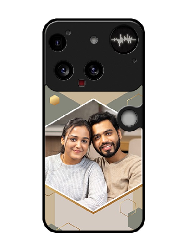 Custom Nothing Phone 3 5G Custom Metal Phone Case - Stylish Hexagon Pattern Design
