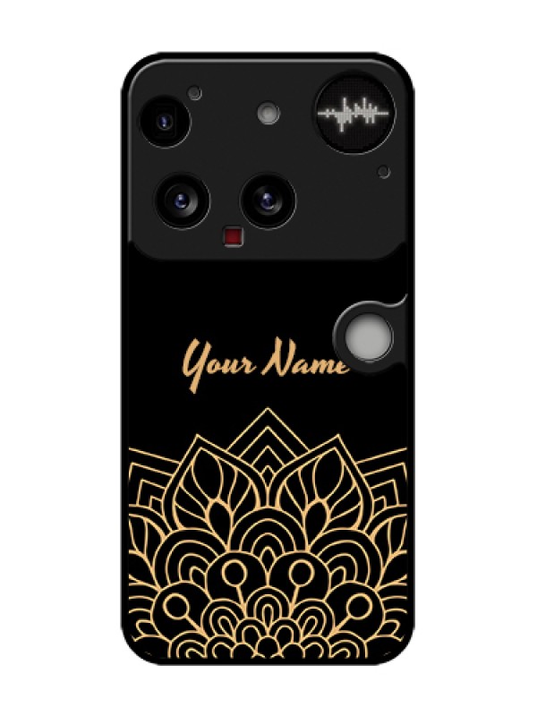 Custom Nothing Phone 3 5G Custom Metal Phone Case - Golden Mandala Design