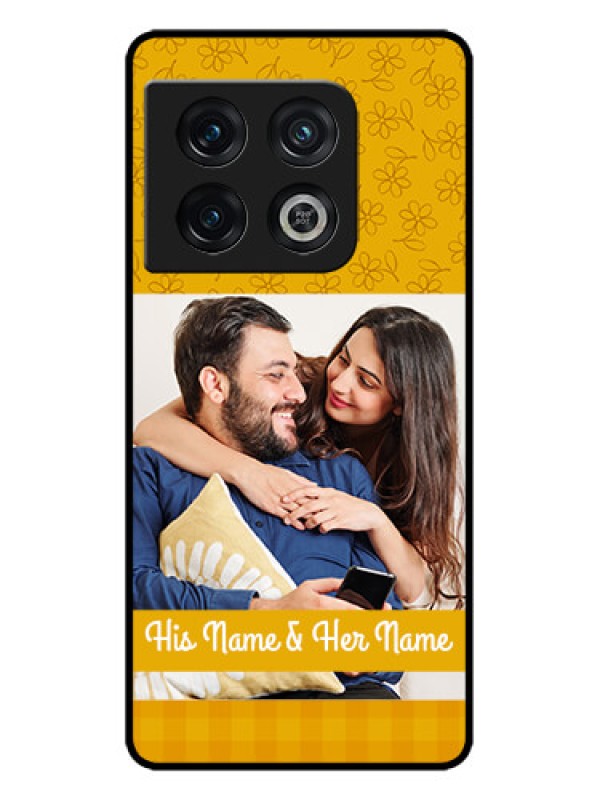 Custom OnePlus 10 Pro 5G Custom Metal Phone CaseYellow Floral Design
