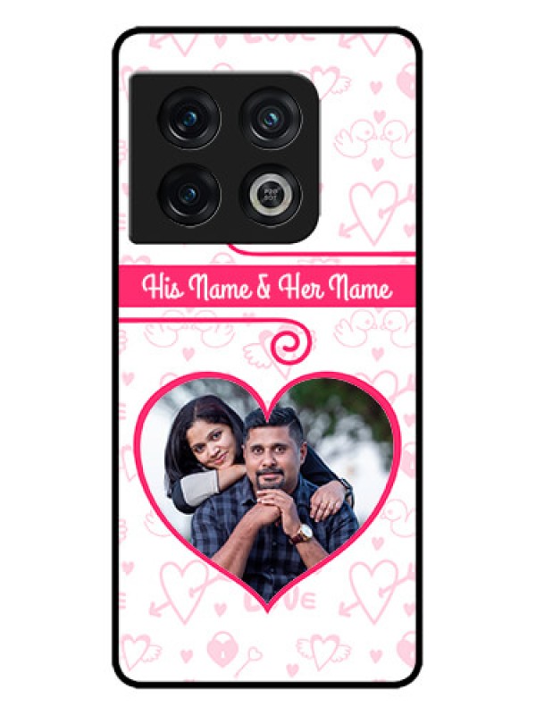 Custom OnePlus 10 Pro 5G Custom Metal Phone CaseHeart Shape Love Design