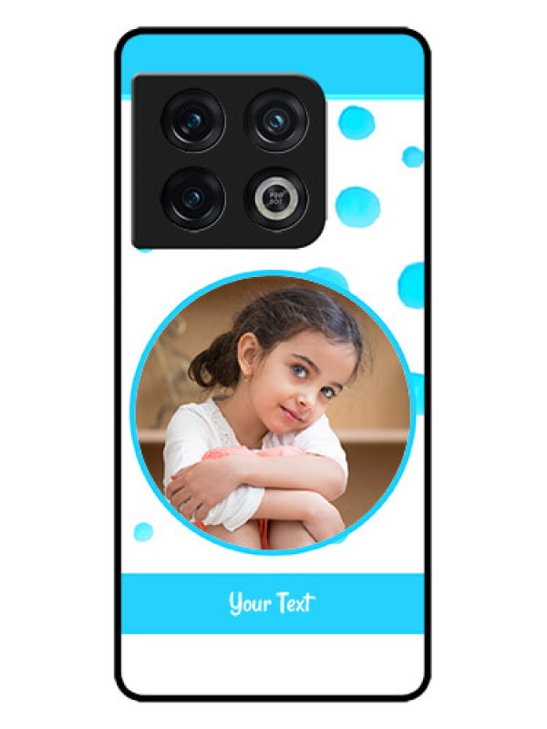 Custom OnePlus 10 Pro 5G Custom Metal Phone CaseBlue Bubbles Pattern Design