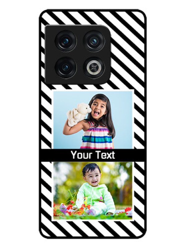 Custom OnePlus 10 Pro 5G Custom Metal Phone CaseBlack And White Stripes Design