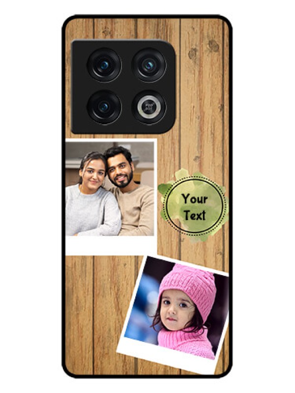 Custom OnePlus 10 Pro 5G Custom Metal Phone CaseWooden Texture Design