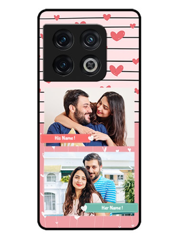 Custom OnePlus 10 Pro 5G Custom Metal Phone CasePhoto With Heart Design