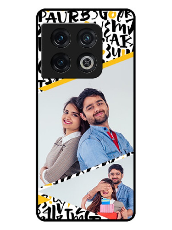 Custom OnePlus 10 Pro 5G Custom Metal Phone CaseLetters Pattern Design
