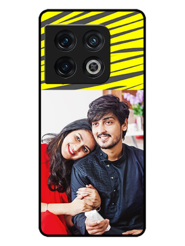 Custom OnePlus 10 Pro 5G Custom Metal Phone CaseYellow Abstract Design