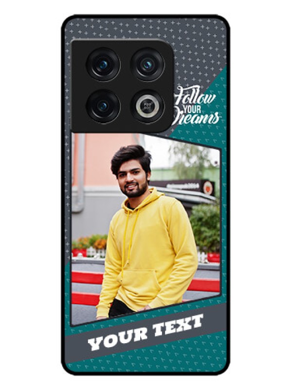 Custom OnePlus 10 Pro 5G Custom Metal Phone CaseBackground Pattern Design With Quote