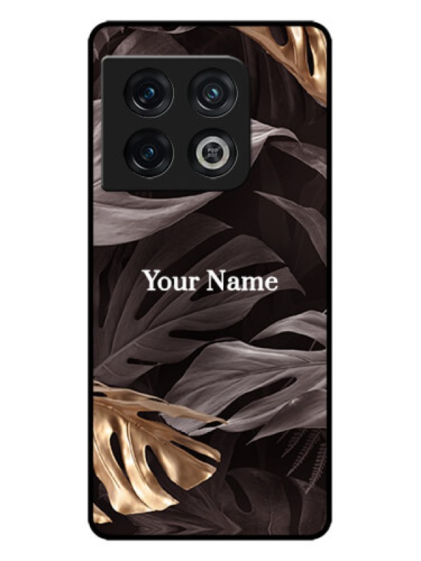 Custom OnePlus 10 Pro 5G Custom Metal Phone CaseWild Leaves Digital Paint Design