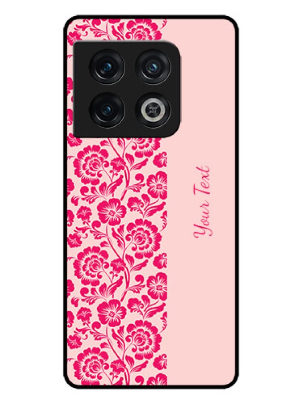 Custom OnePlus 10 Pro 5G Custom Metal Phone CaseAttractive Floral Pattern Design