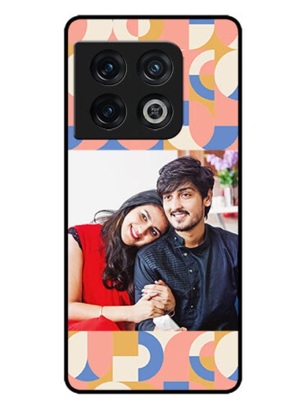 Custom OnePlus 10 Pro 5G Custom Metal Phone CaseSemi - Circle Maze Pattern Design