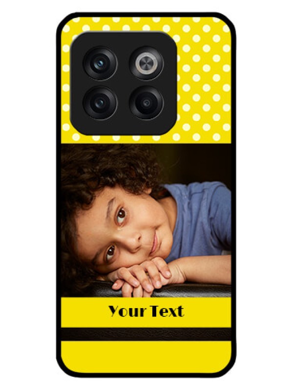 Custom OnePlus 10T 5G Custom Metal Phone CaseBright Yellow Case Design