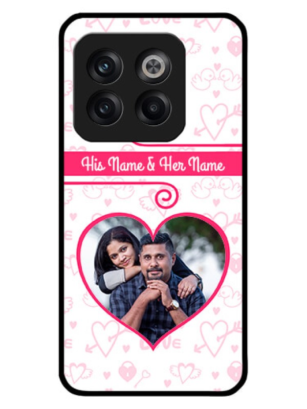 Custom OnePlus 10T 5G Custom Metal Phone CaseHeart Shape Love Design
