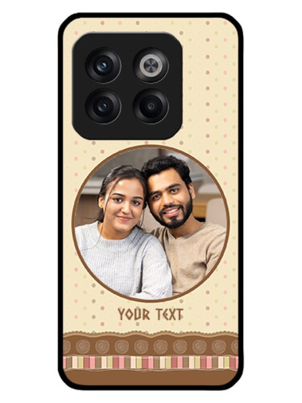 Custom OnePlus 10T 5G Custom Metal Phone CaseBrown Dotted Mobile Case Design