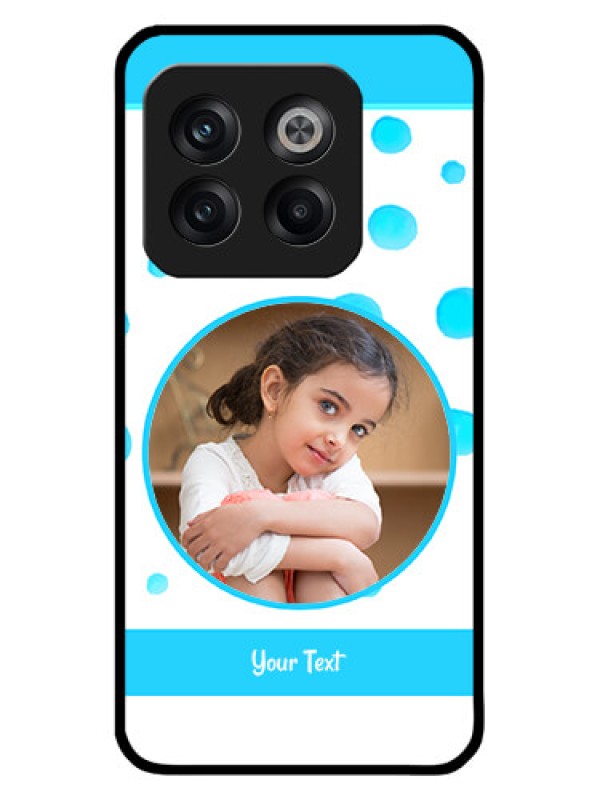 Custom OnePlus 10T 5G Custom Metal Phone CaseBlue Bubbles Pattern Design