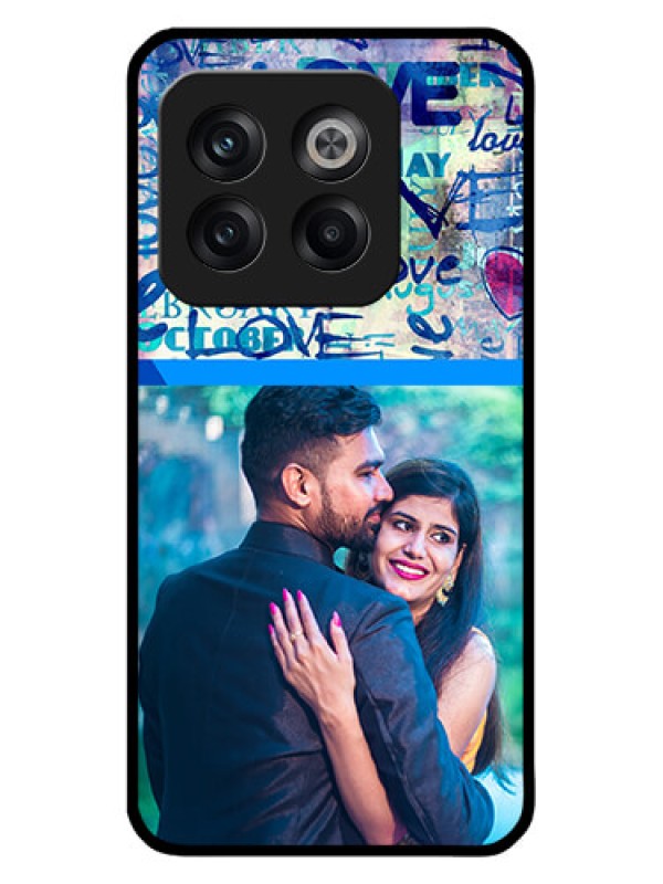 Custom OnePlus 10T 5G Custom Metal Phone CaseColorful Love Design