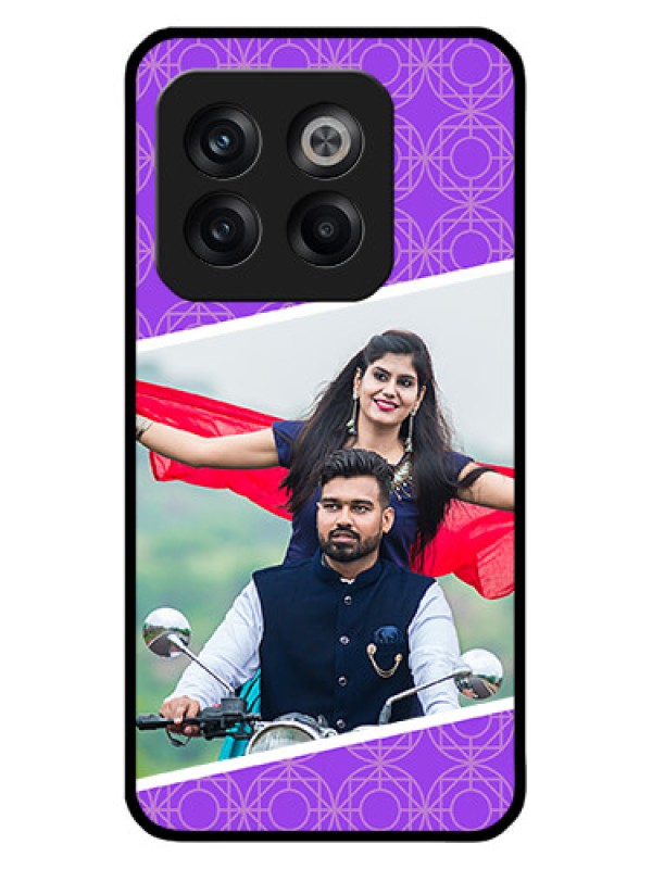 Custom OnePlus 10T 5G Custom Metal Phone CaseViolet Color Pattern Design