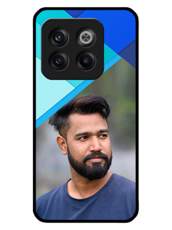 Custom OnePlus 10T 5G Custom Metal Phone CaseBlue Pattern Design