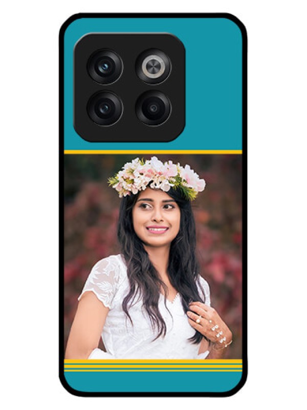 Custom OnePlus 10T 5G Custom Metal Phone CaseYellow and Blue Design