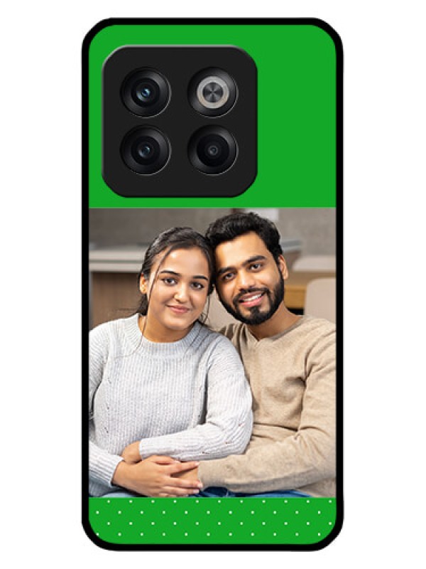 Custom OnePlus 10T 5G Custom Metal Phone CaseGreen Pattern Design