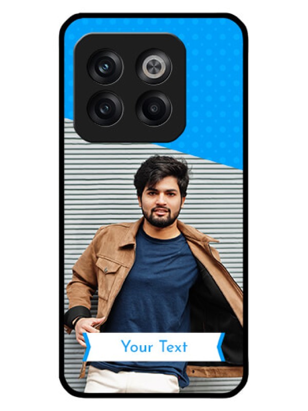 Custom OnePlus 10T 5G Custom Metal Phone CaseSimple Blue Color Design