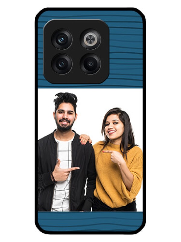 Custom OnePlus 10T 5G Custom Metal Phone CaseBlue Pattern Cover Design
