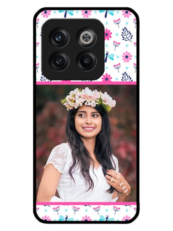 Custom OnePlus 10T 5G Custom Metal Phone CaseColorful Flower Design