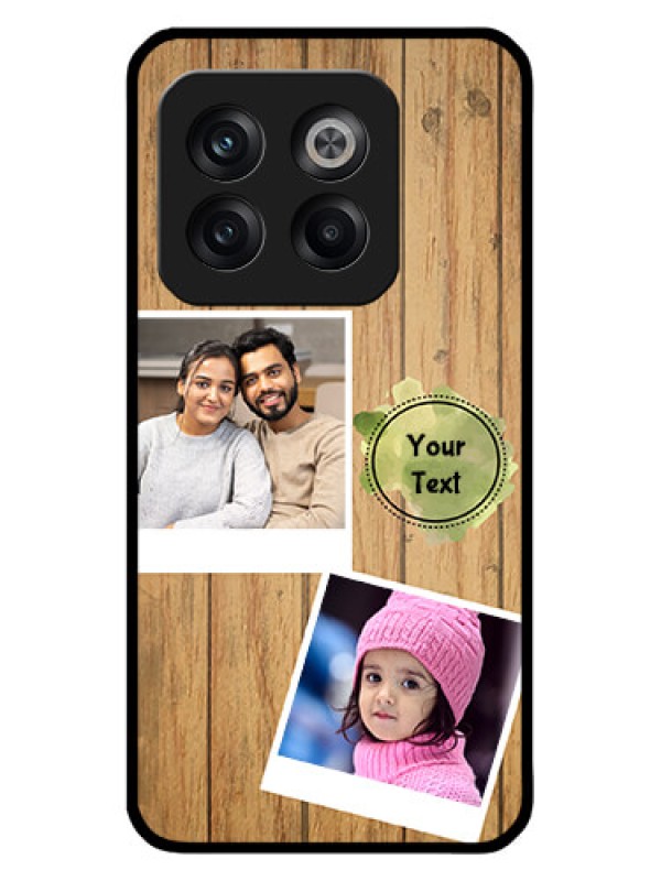 Custom OnePlus 10T 5G Custom Metal Phone CaseWooden Texture Design