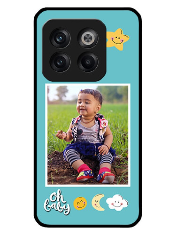 Custom OnePlus 10T 5G Custom Metal Phone CaseSmiley Kids Stars Design