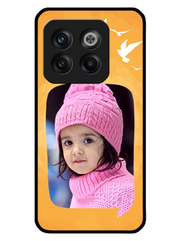 Custom OnePlus 10T 5G Custom Metal Phone CaseWater Color Design With Bird Icons