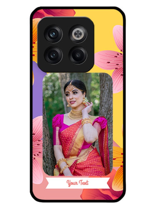 Custom OnePlus 10T 5G Custom Metal Phone Case3 Image With Vintage Floral Design
