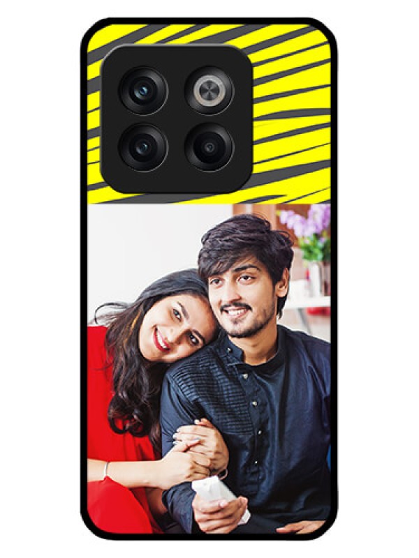Custom OnePlus 10T 5G Custom Metal Phone CaseYellow Abstract Design