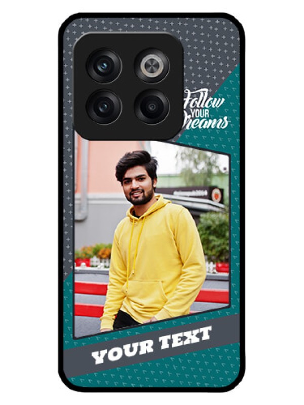 Custom OnePlus 10T 5G Custom Metal Phone CaseBackground Pattern Design With Quote
