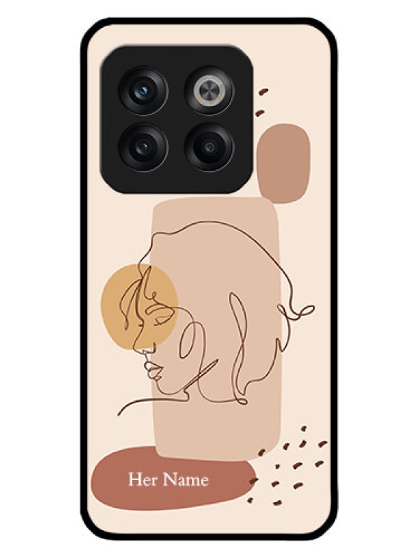 Custom OnePlus 10T 5G Custom Metal Phone CaseCalm Woman Line Art Design