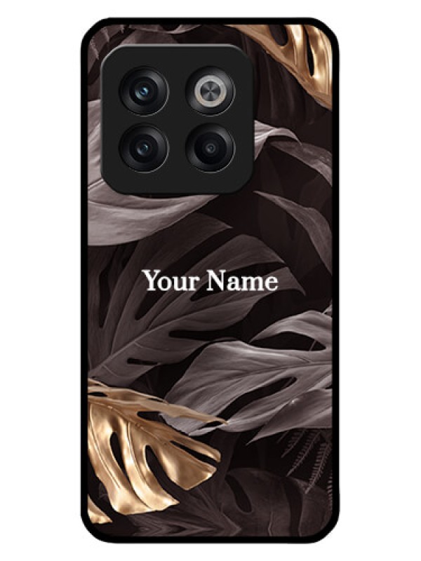 Custom OnePlus 10T 5G Custom Metal Phone CaseWild Leaves Digital Paint Design